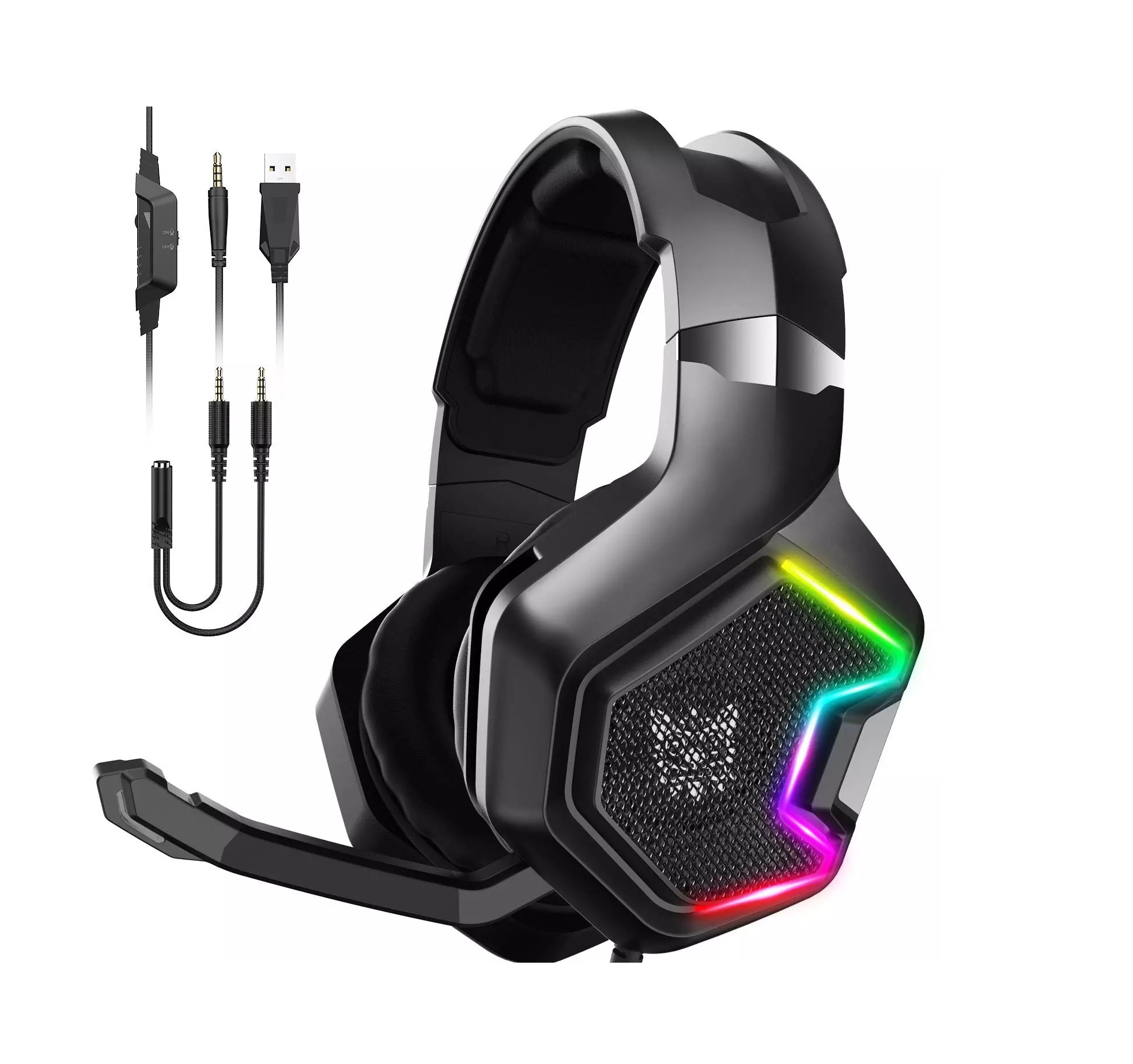 K-10 Pro High End Gaming Headset RGB Zwart